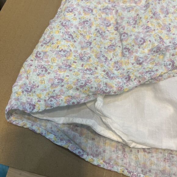 Zara Pastel Floral Mini Dress Size Medium Spring Cottage - Picture 8 of 8
